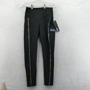 Certo Leggings Women Small UCLA Bruins Black Blue Gold Side Stripe Pockets NEW